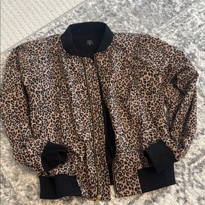 Albion Animal Print Jacket with Black Trim
